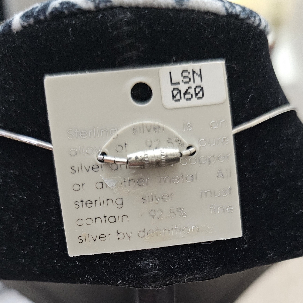 Native American Sterling Silver 925 necklace with beads and pendant 16 i… - Picture 4 of 7